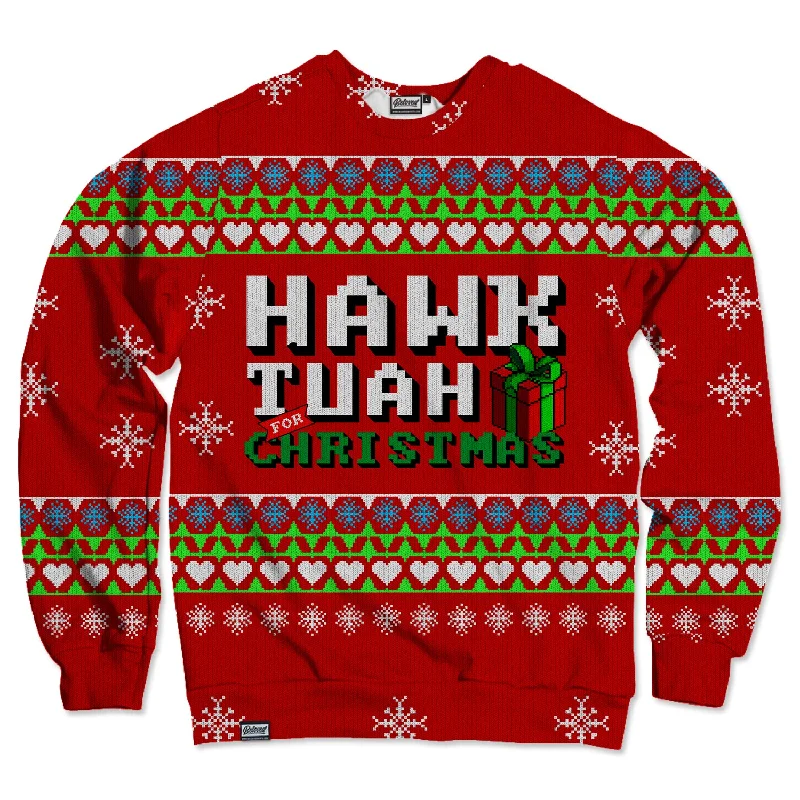 Hawk Tuah For Christmas Unisex Sweatshirt Hoodie with Pastel Soft Subtle