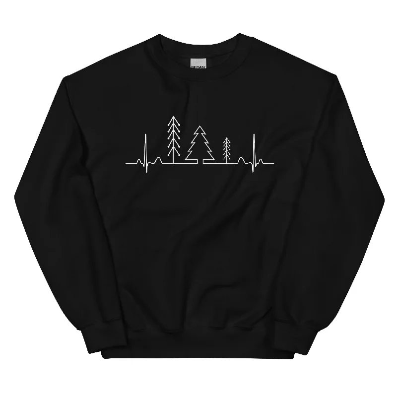 Herzschlag Wald - Sweatshirt (Unisex) Hoodie with Zipper Placket Modern Functional