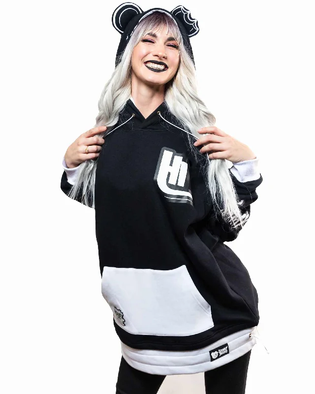 Hi I'm Ghost Two-Tone Hoodie Hoodie with Reflective Safety Nightwear