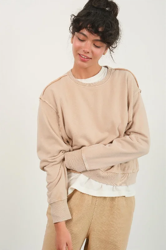 Cold And Cozy Feels Sweatshirt Hoodie with Frayed Bohemian Relaxed