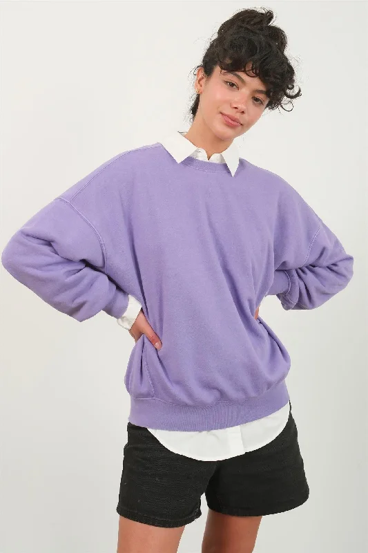 Sally Sweatshirt Hoodie with Crew Neck Simple Timeless