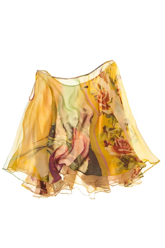 Jean Paul Gaultier - Floral Skirt - IT 42 velvet skirt rich