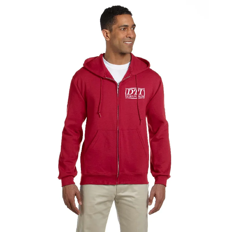 Jerzees Adult Fleece Full-Zip Hooded Sweatshirt, Printed Hoodie with Snap Buttons Easy Quick Jerzees Adult Fleece Full-Zip Hooded Sweatshirt, Printed Hoodie with Snap Buttons Easy Quick