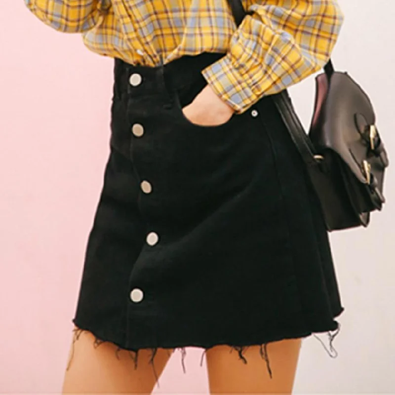 Julie Denim Mini Skirt wrap skirt elegant