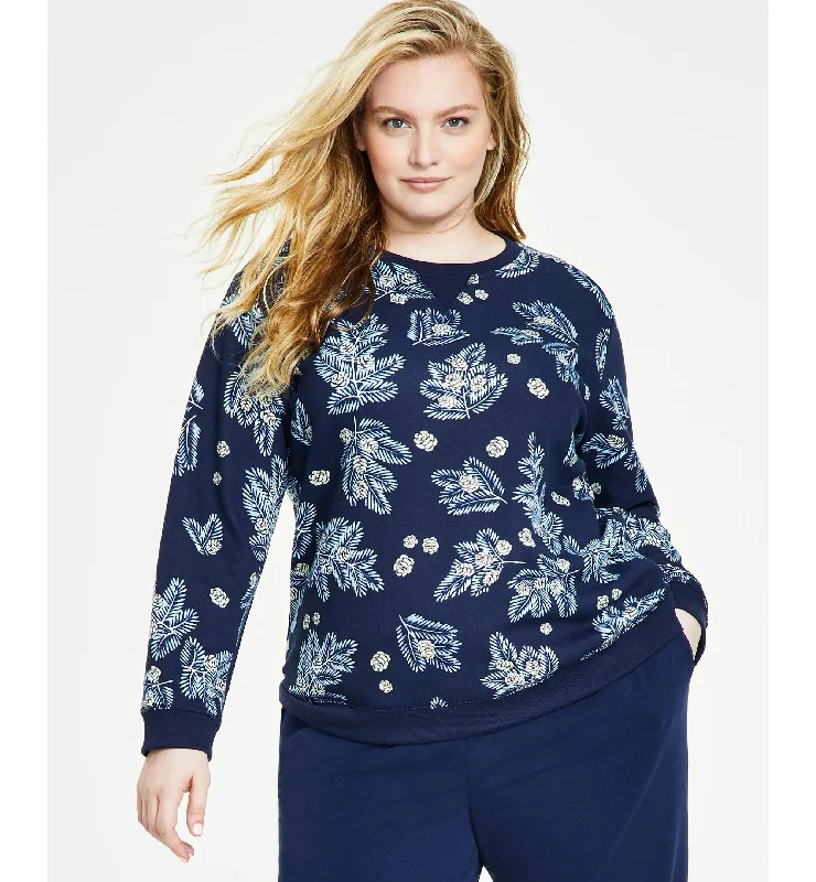 Karen Scott Plus Size Printed Sweatshirt Hoodie with Oversized Fit Loose Comfortable Karen Scott Plus Size Printed Sweatshirt Hoodie with Oversized Fit Loose Comfortable