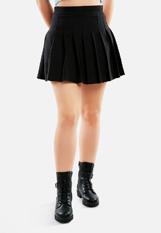 Knife Pleated Mini Skirt slim fit skirt