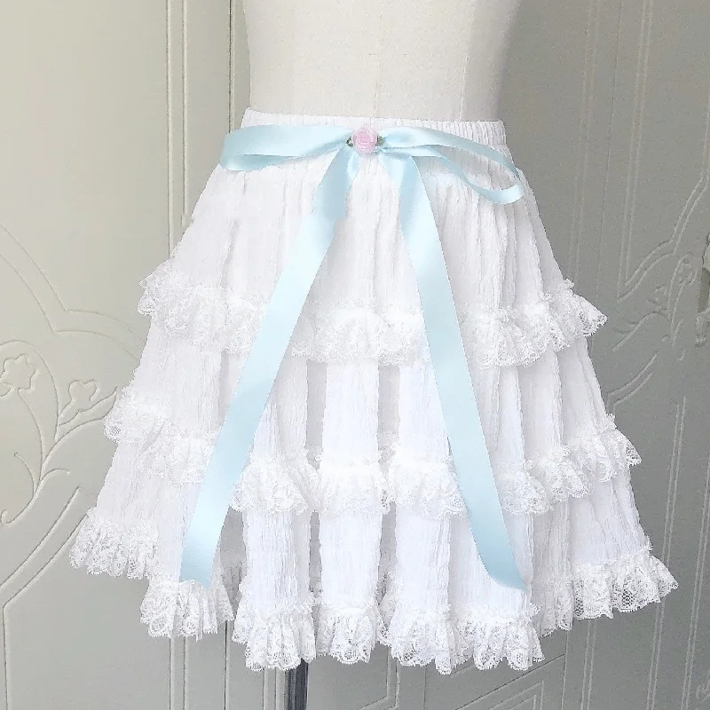 Lolita lace skirt PL51581 denim skirt classic