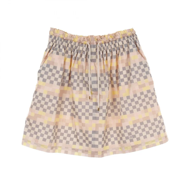 Louis Vuitton Damier Azur Nylon Skirt casual skirt length