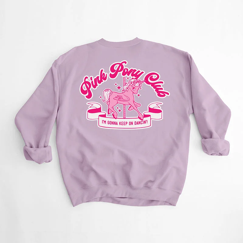 Pink Pony Club Crewneck Sweatshirt Hoodie with Reflective Safety Nightwear
