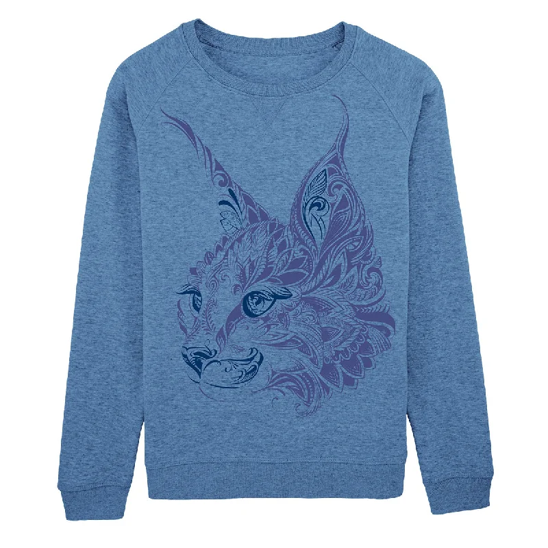 Lynx Mandala Sweatshirt Women Oversized Hoodie Comfort Casual