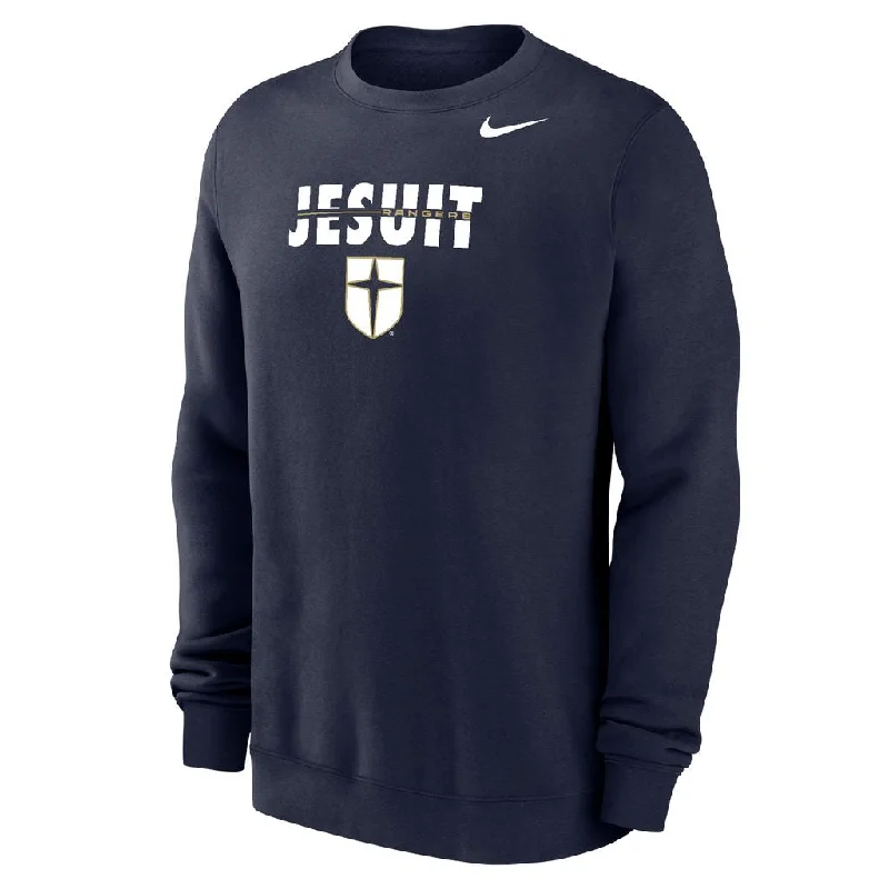 Nike Fleece Crew sweatshirt (two colors) Hoodie with Button Placket Classic Preppy