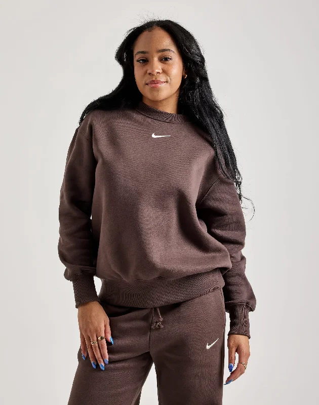 Nike Phoenix Fleece Oversized Crewneck Sweatshirt Hoodie with Half-Zip Sporty Casual Nike Phoenix Fleece Oversized Crewneck Sweatshirt Hoodie with Half-Zip Sporty Casual