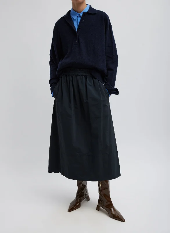 Nylon Pull On Full Skirt midi skirt versatile