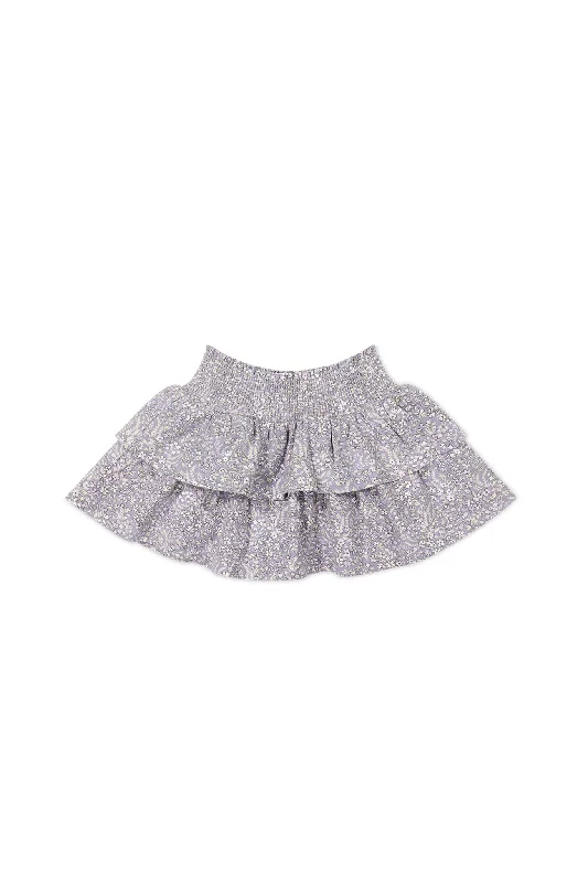 Organic Cotton Ruby Skirt - April Lilac tiered skirt playful