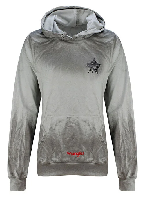 Wrangler Grey Ladies Cloud Pattern Hoodie Hoodie with Neon Bright Vibrant