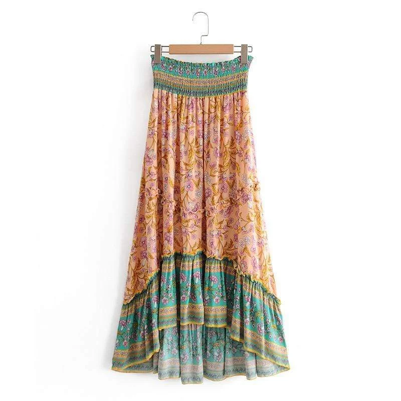 Pearl Midi Skirt ruffled skirt detail