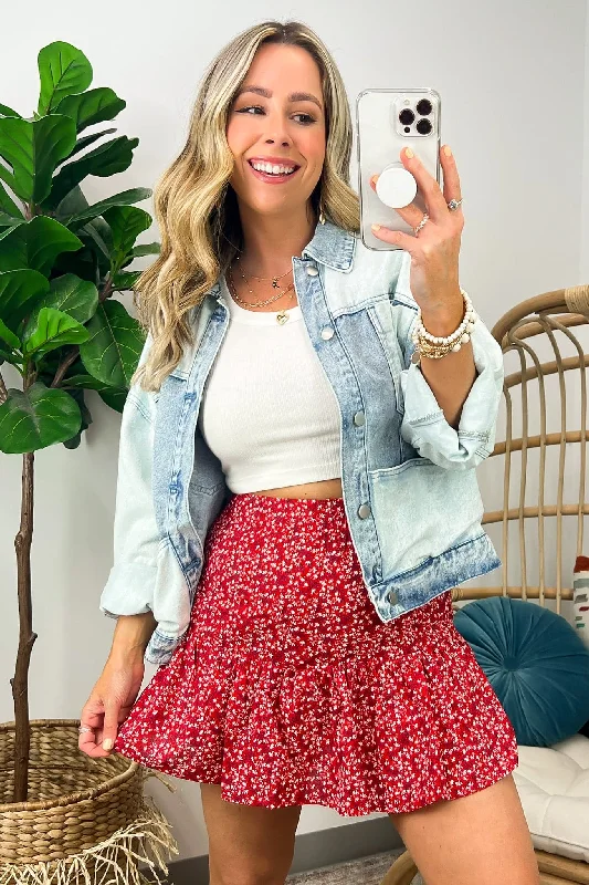 Sabrine Ditsy Floral Skort - FINAL SALE lace skirt feminine