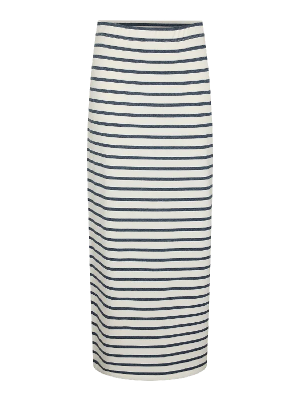 PCBIBBI Long Skirt - Navy Blazer velvet skirt glossy
