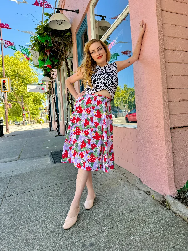 Slip Skirt Berries leather skirt durable