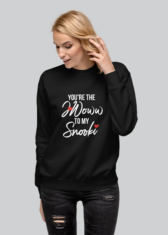 JWoww to my Snooki Crewneck Sweatshirt Hoodie with Button Placket Classic Preppy