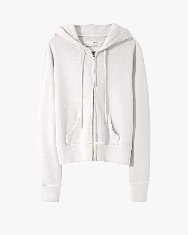 Callie Zip Up Hoodie Hoodie with Mock Neck Collared Structured