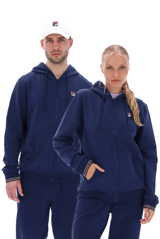Tenconi Zip Up Hoodie Hoodie with Drawstring Waist Adjustable Fitted