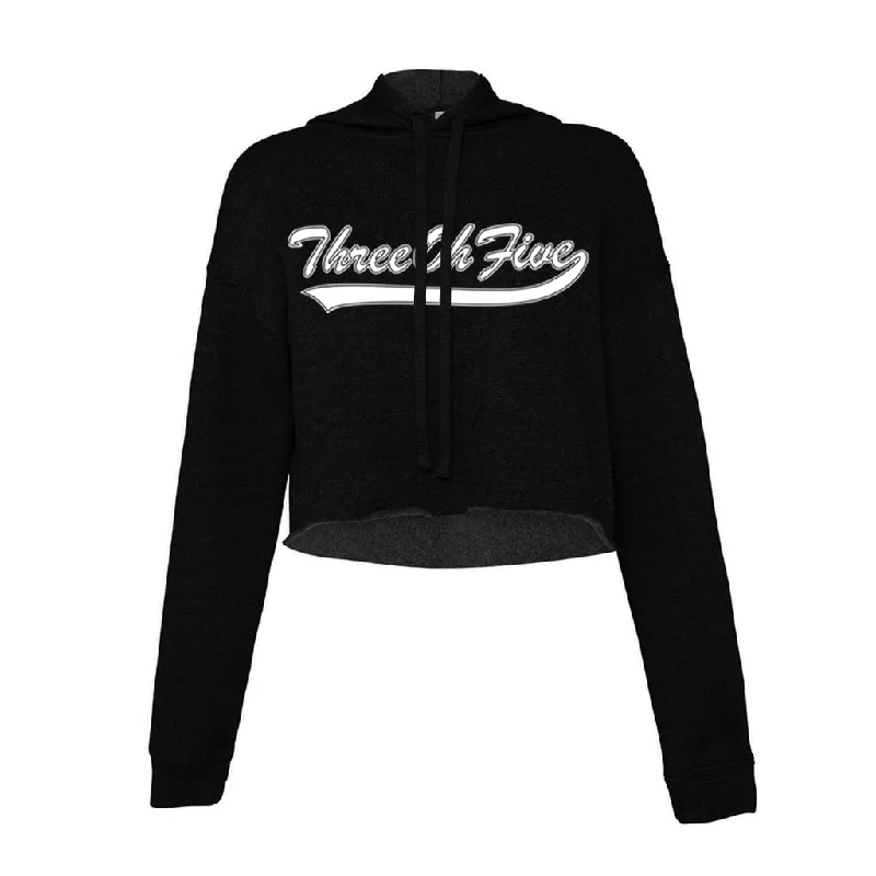 ThreeOhFive Pure Fleece Cropped Hoody Hoodie with Print Artistic Unique