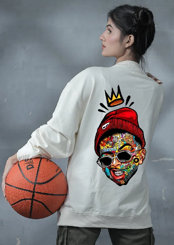 Thug Life Women Drop Shoulder Loose Fit Sweatshirt | Pronk Hoodie with Lining Warm Insulated Thug Life Women Drop Shoulder Loose Fit Sweatshirt | Pronk Hoodie with Lining Warm Insulated