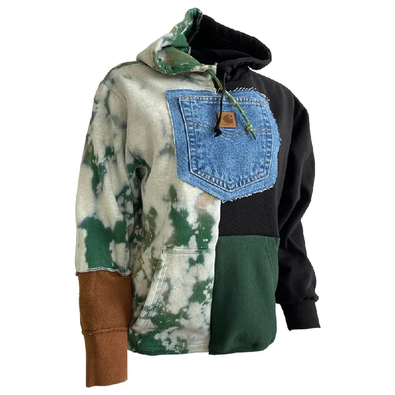 Tie Dye with Carthart Jean Pocket Unisex Hooded Sweatshirt Hoodie with Hem Ribbing Snug Secure Tie Dye with Carthart Jean Pocket Unisex Hooded Sweatshirt Hoodie with Hem Ribbing Snug Secure