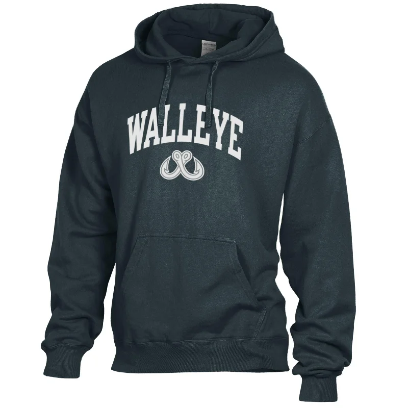 Toledo Walleye Hooks Comfort Wash Hooded Sweatshirt Hoodie with Belted Waist Structured Tailored Toledo Walleye Hooks Comfort Wash Hooded Sweatshirt Hoodie with Belted Waist Structured Tailored