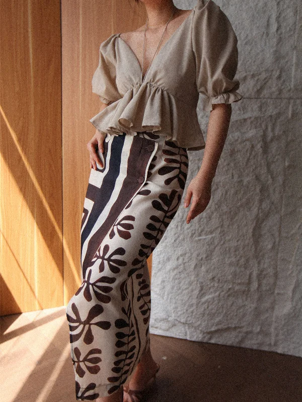 Tribal skirt (ready stock in L) midi skirt versatile