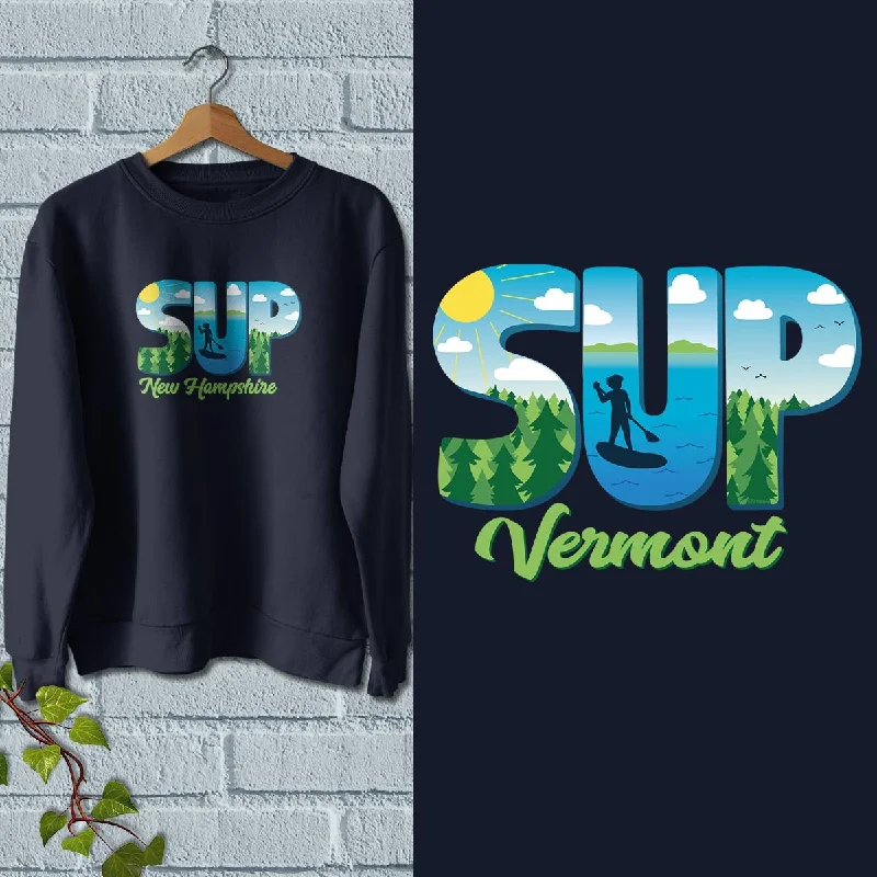 Vermont SUP Stand Up Paddleboard Sweatshirt Adult Unisex S-XXL Hoodie with Velcro Closure Adjustable Secure Vermont SUP Stand Up Paddleboard Sweatshirt Adult Unisex S-XXL Hoodie with Velcro Closure Adjustable Secure