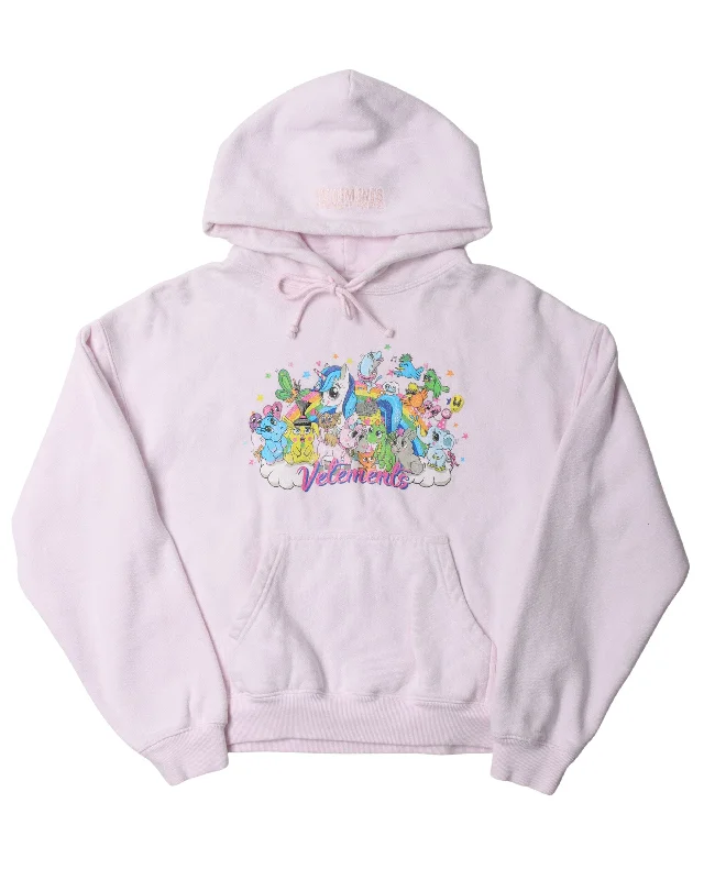 AW20 Cute Animals Hoodie Hoodie with Exposed Zipper Edgy Industrial