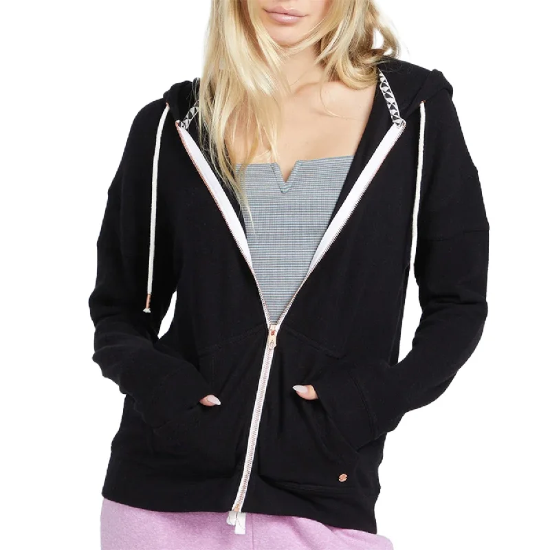 Volcom Women's Lived In Lounge Zip Hoodie Hoodie with Logo Branding Identity