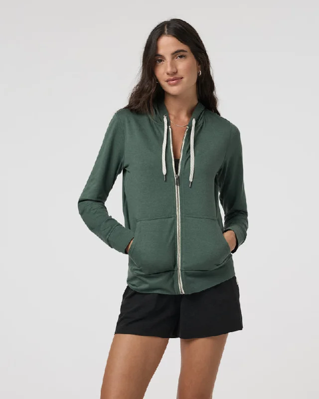 Vuori Halo Performance Hoodie 2.0 - MARSH HEATHER Hoodie with Hem Contrast Bold Stylish Vuori Halo Performance Hoodie 2.0 - MARSH HEATHER Hoodie with Hem Contrast Bold Stylish
