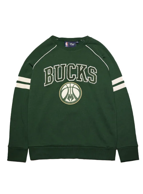 Women's G-III Crew Neck Team Pride Green Milwaukee Bucks Sweatshirt Hoodie with Lace Feminine Delicate Women's G-III Crew Neck Team Pride Green Milwaukee Bucks Sweatshirt Hoodie with Lace Feminine Delicate