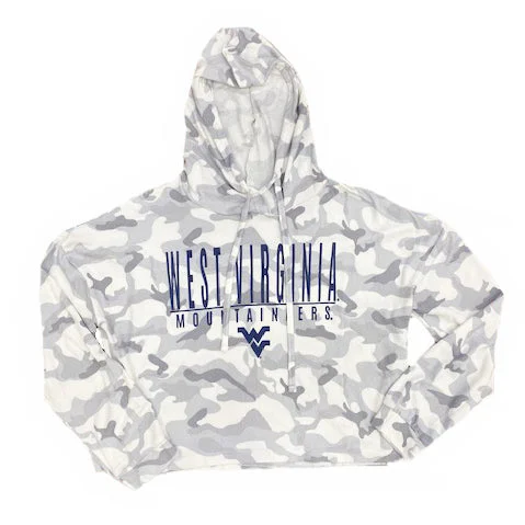 WVU Composite Hooded Top Hoodie with Button Classic Timeless