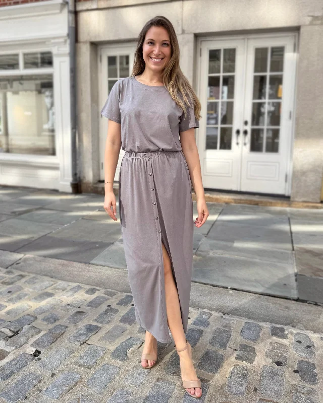 ZURI skirt in Circular Grey belted skirt waist
